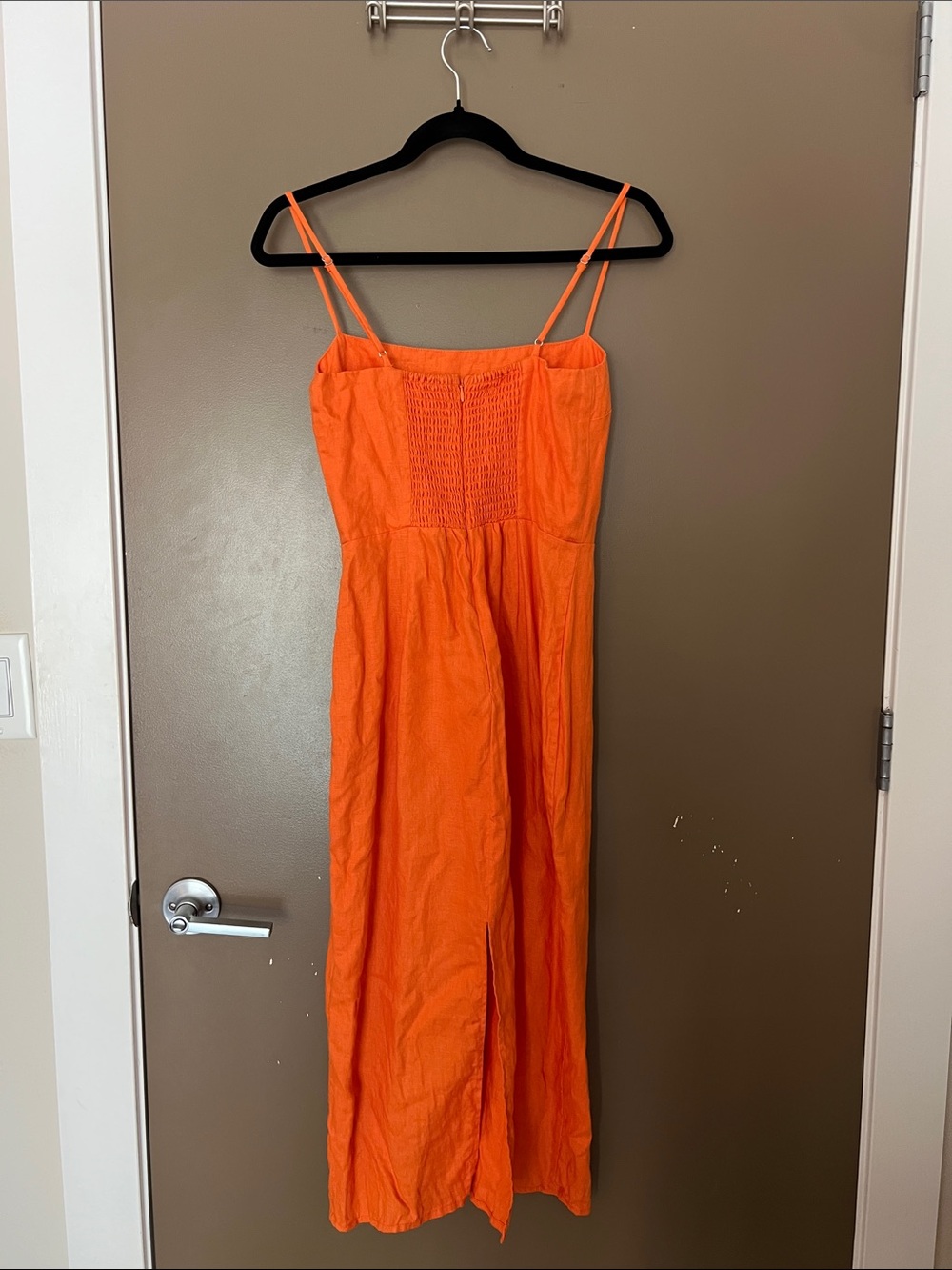 Reformation Frankie Linen Dress in Citrus - Size 4 - Picture 3 of 11